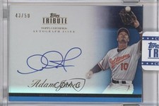 2012 Topps Tribute Auto Blue 43/50 Adam Jones #TA-AJ1 Auto 9gj
