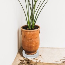 Flower Pot Stands on Wheels Planter Tray with Movable Flowerpot Holder