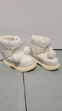 Sugar Cream White Sherpa Boots For Toddler Girls Size 6 NEW