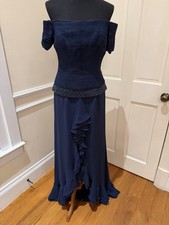 Jovani Vintage Dress Size 10 Navy Blue