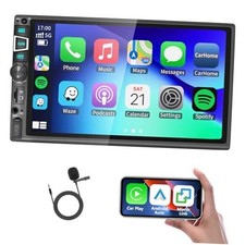Double Din Car Stereo Compatible with Wireless Carplay Android Auto Mirror