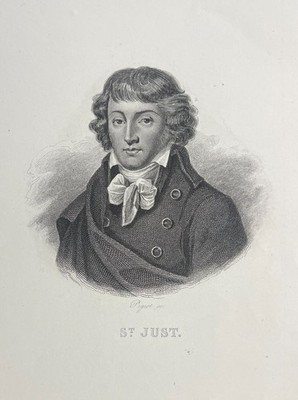 Louis Antoine De Saint Just Revolution Französisch Frankreich Terror Guillotine