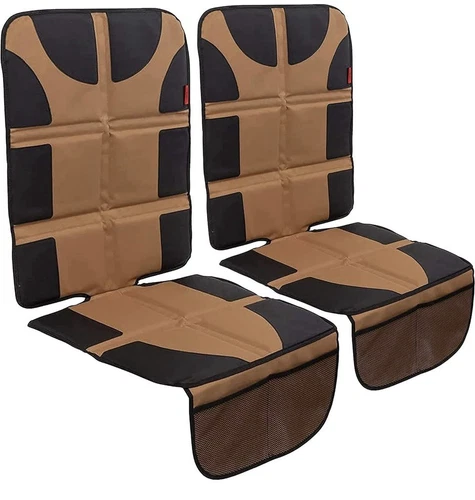 Lusso Gear Car Seat Protector (Value 2 Pack) - Thick Padding - Waterproof Tan NW