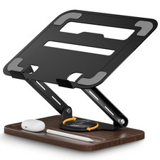 Adjustable Laptop Stand with 360 Rotating Base, Ergonomic Laptop Riser for D...