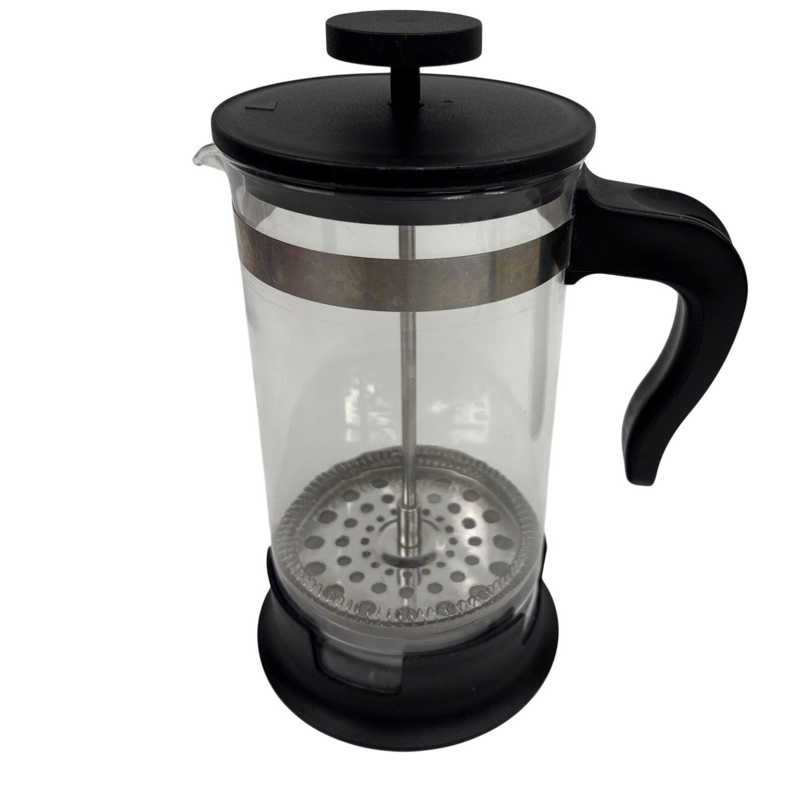 34oz Glass Stainless Steel Black. 9" H Pre- Owned