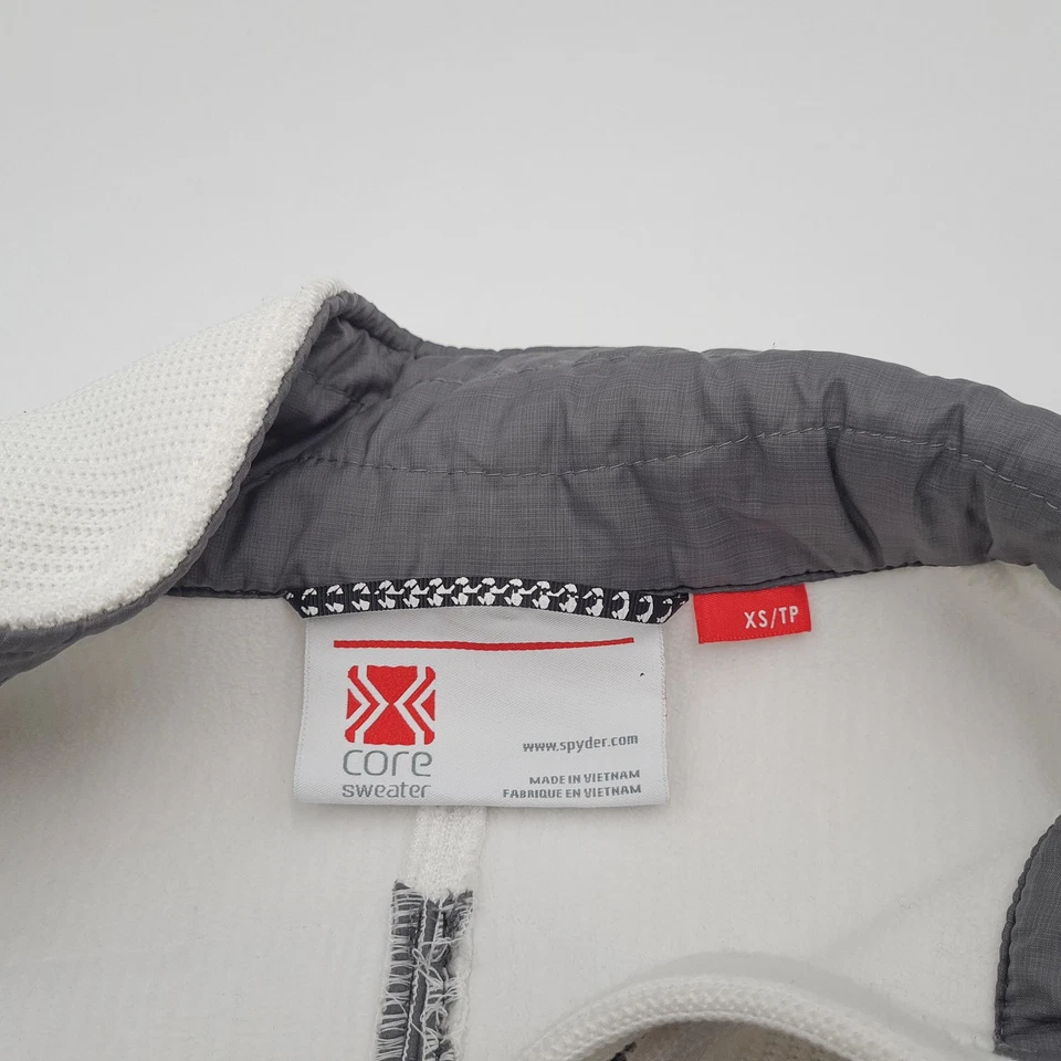 Spyder Fleece Jacket Women Core Sweater White Oo0 Size XS - Imagem 4 de 4