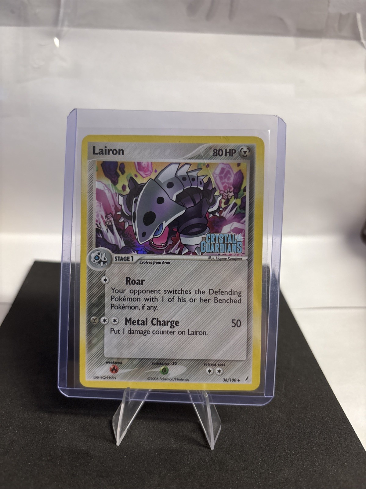 Lairon 36/100 Uncommon Crystal Guardians Pokemon Reverse Holo Lightly Played