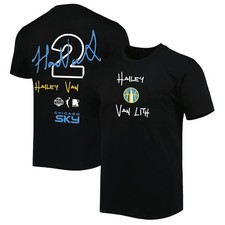 Unisex round21 Hailey Van Lith Black Chicago Sky Name & Number T-Shirt