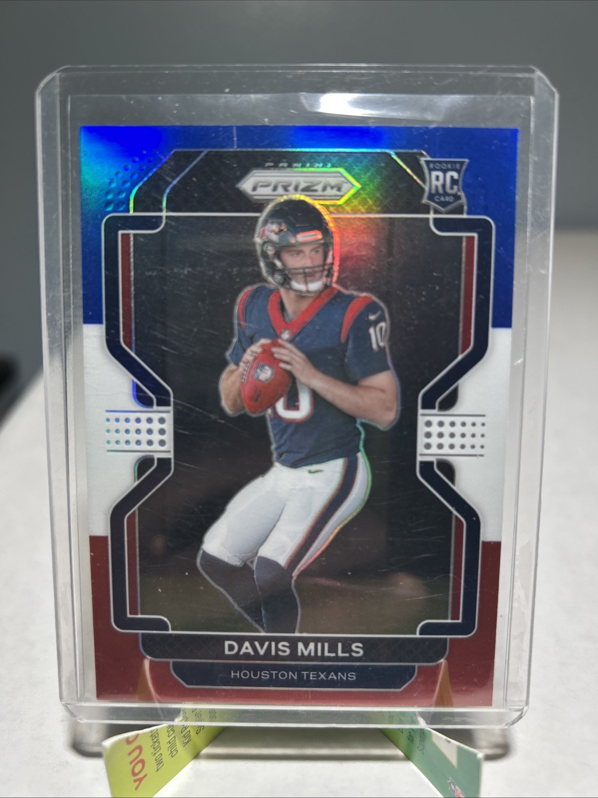 2021 Prizm Davis Mills # 352 Rookie RC Red White Blue Prizm Houston Texans