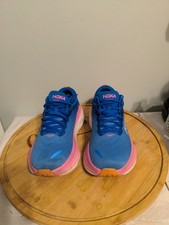 Hoka One One Bondi 8 Women Size 9D Blue Pink Coastal Sky Running Shoe Sneaker