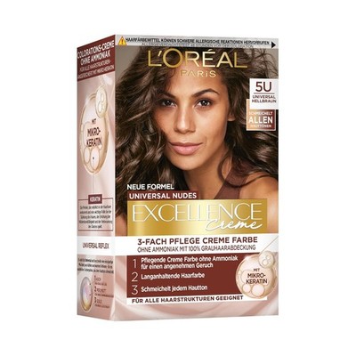L'Oréal Paris Permanent Haarfarbe Excellence Creme Nr. 5U Universal Hellbraun