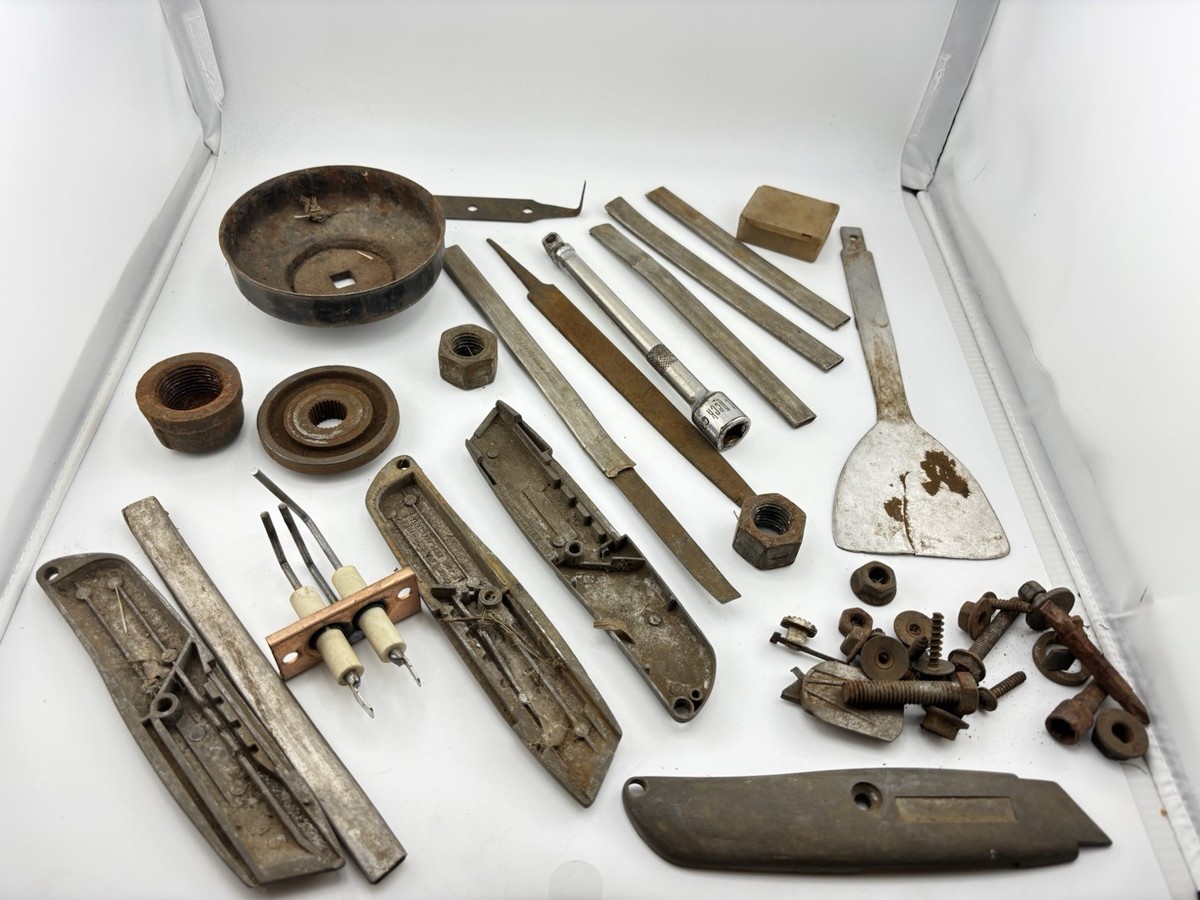 Vintage Junk Drawer Metal Lot Scrap Metal Misc Tools Tool Pieces