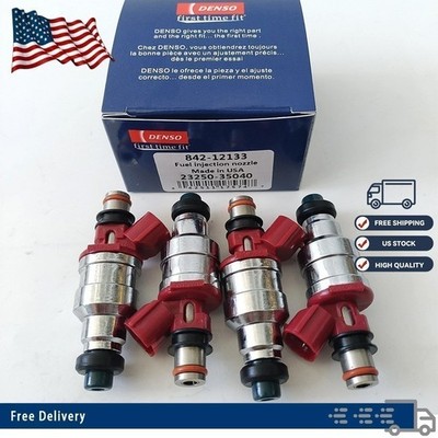 4Pcs Genuine OEM DENSO Fuel Injectors For Toyota 4Runner Pickup T100 22RE 2.4L