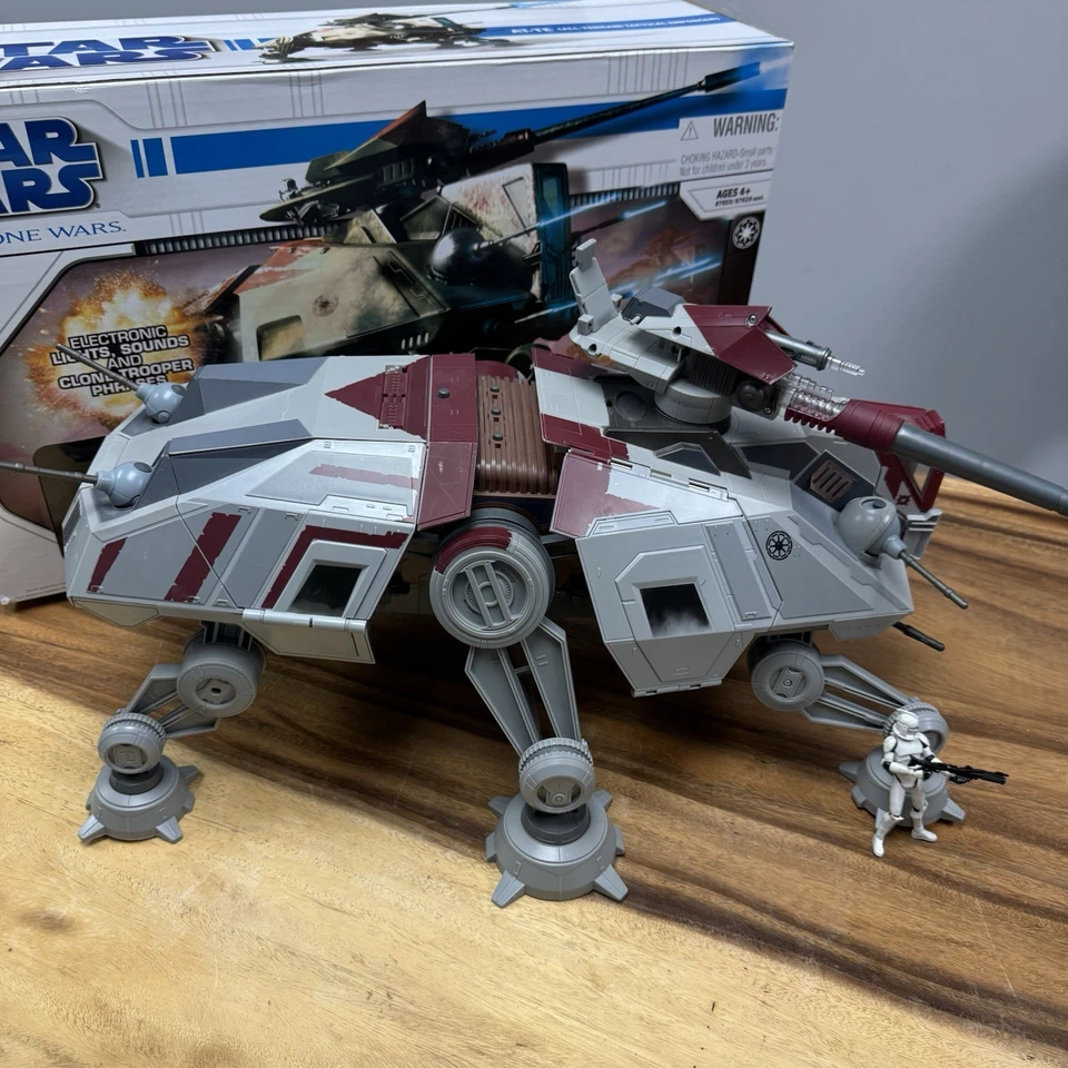 Star Wars Clone Wars AT-TE All Terrain Tactical Enforcer 95% Completo CON CAJA Foto 2 de 4
