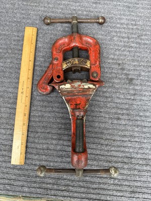 Ridgid No. 38 Portable Clamp E-679 C-353 on Bench Pipe Vise 1/8 to 2'' USA Nice