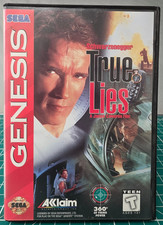 True Lies (Sega Genesis, 1995) Acclaim - Tested/Working - Complete in Box - CIB!