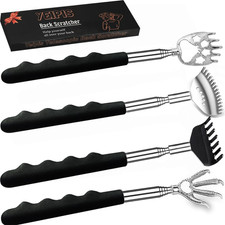 Back Scratcher Set 4pcs Telescoping Stainless Steel Claw Itch Relief Tool