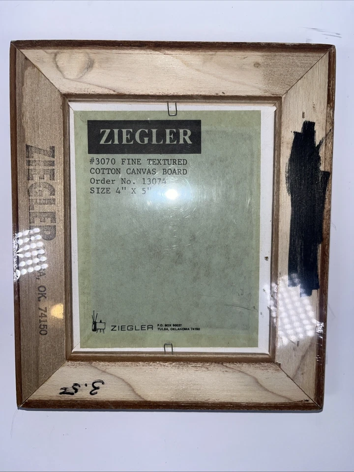 D.E. Ziegler  Art Frame Kit w/ cotton canvas board Fine Textured 4x5 wood frames - Image 2 of 4