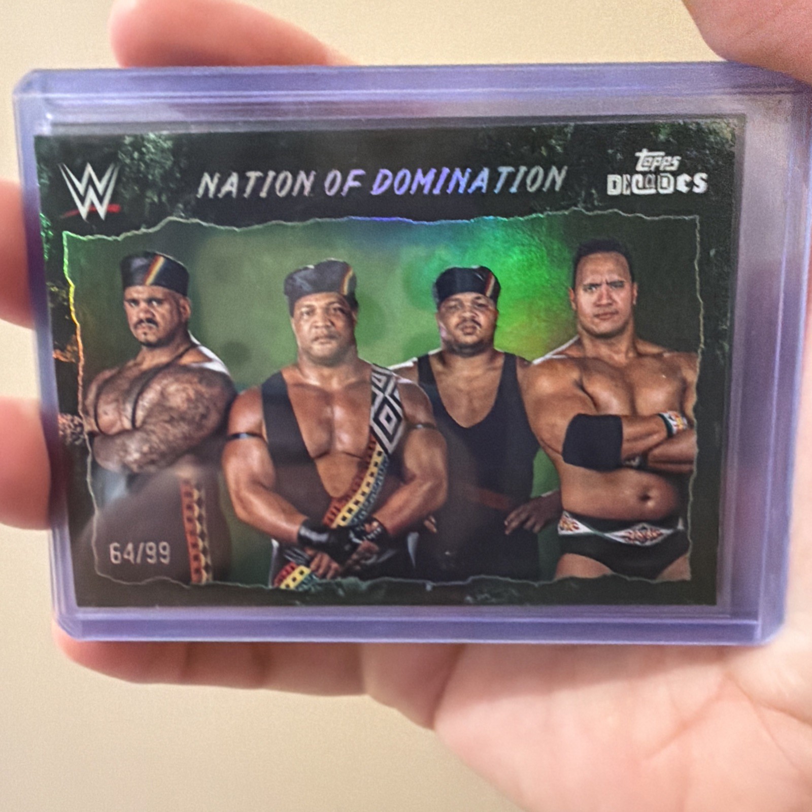 #/99 Green Rock 2026 Topps WWE Decades 1990’s Nation Of Domination Stables #157