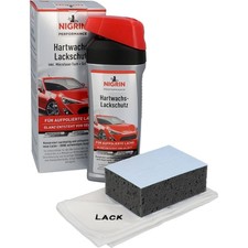 Nigrin Set Hartwachs Lack-Schutz + Schwamm + Lack-Tuch Politur Auto-Wachs Wax