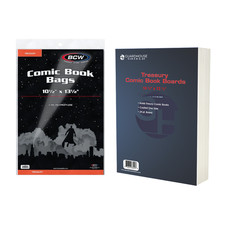 5 Pack Treasury Comic Book Bags and Boards Acid Free Archival Quality Oversized