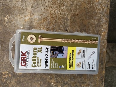 GRK Caliburn 19/64 In. x 2-3/4 In. Star-Drive XL Concrete Screws (25-Count) GRK