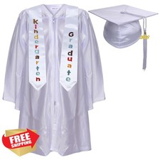 Newrara Graduation Cap Gown Stole White Size 33