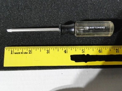 Vintage Craftsman Torx Screwdriver 41475-F-WF T20 USA 3'' Shank 3'' Handle
