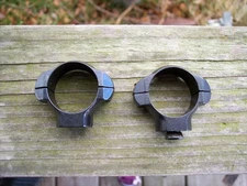 1" Med Redfield Steel Rifle Scope Rings *Top Screw* Gloss