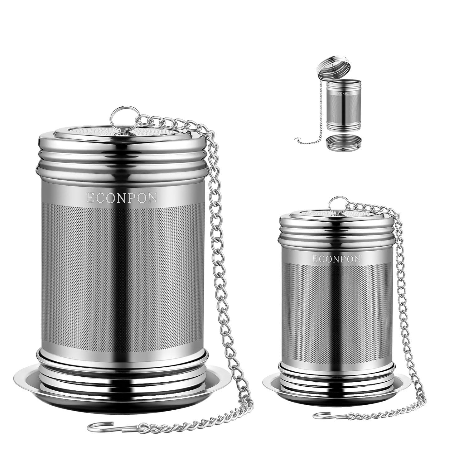 2 Pack Stainless Steel Extra Fine Mesh Reusable Tea Infuser Steeper