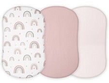 TansyPanda Muslin Halo Bassinet Sheets for BassiNest Luxe Swivel, Soothing, S...