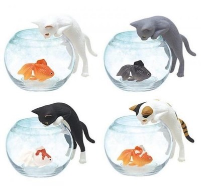 Kitan Club Cat and Goldfish (Re-release) 4-Piece Set