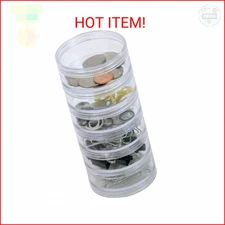 Paylak CNTB111-6 Storage Stackable Containers 6 for Beads Crafts 2.75" Round