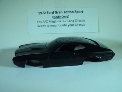 #ad HO scale Slot Car Custom Resin Body Black Gran Torino Sport Fits AFX Mega G $8.99