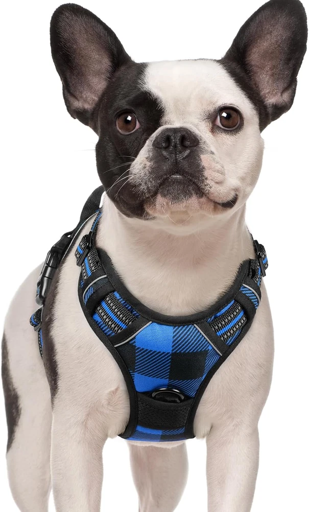 Dog Harness No Pull with 2 Leash Clips, Adjustable Soft Padded, Reflective Oxfor
