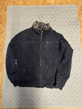 Tommy Hilfiger Herrenjacke Größe L Schwarz Winterjacke mit Fleecekragen