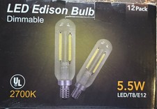 60W Equivalent Dimmable Candelabra LED Bulbs, 2700K Soft White, E12, 6 Pack