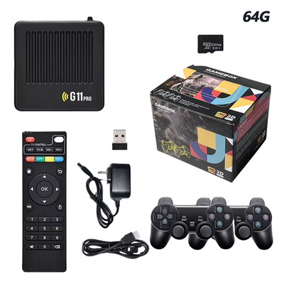 G11 Pro Retro Game Box 4K HDMI Konsole Ultra Low Latency mit 2.4G Pads Wireless 2P