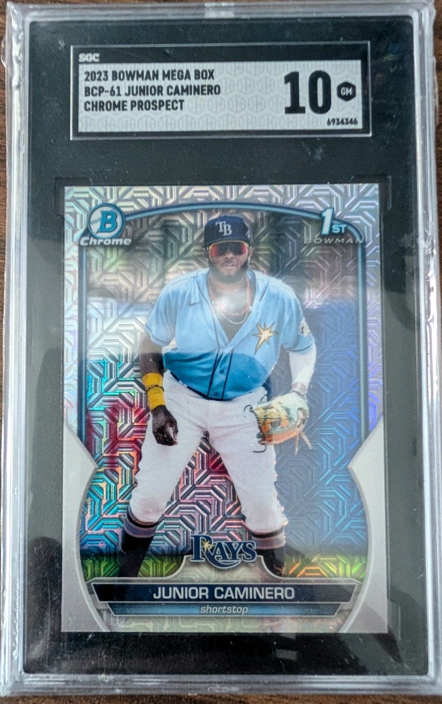 2023 Bowman Chrome Mega Box Prospects #BCP61 Junior Caminero SGC 10