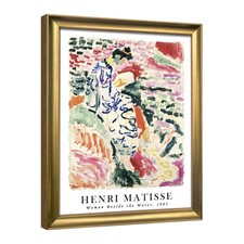 Framed Canvas Woman Beside the Water 1905 by Henri Mattise Abstract Colorful Art