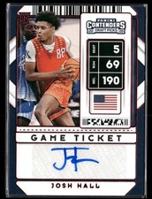 2020 Panini Contenders Draft Picks #107 Josh Hall Game Ticket Red Auto