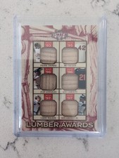 2025 Leaf Lumber Awards Griffey Jr. Thomas Vaughn 6(x) Game-Used Relic 1/4