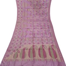 Namaste Vintage Purple Sarees 100 Pure Silk Woven Indian Sari 4YD Craft Fabric