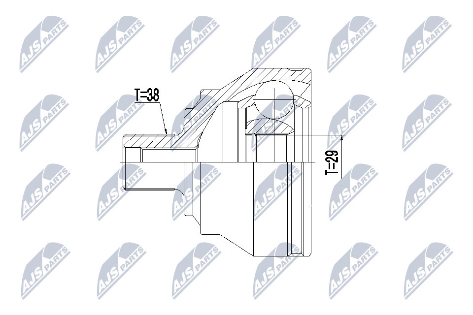 NPZ-AU-049 NTY Joint Kit, drive shaft for AUDI,VW
