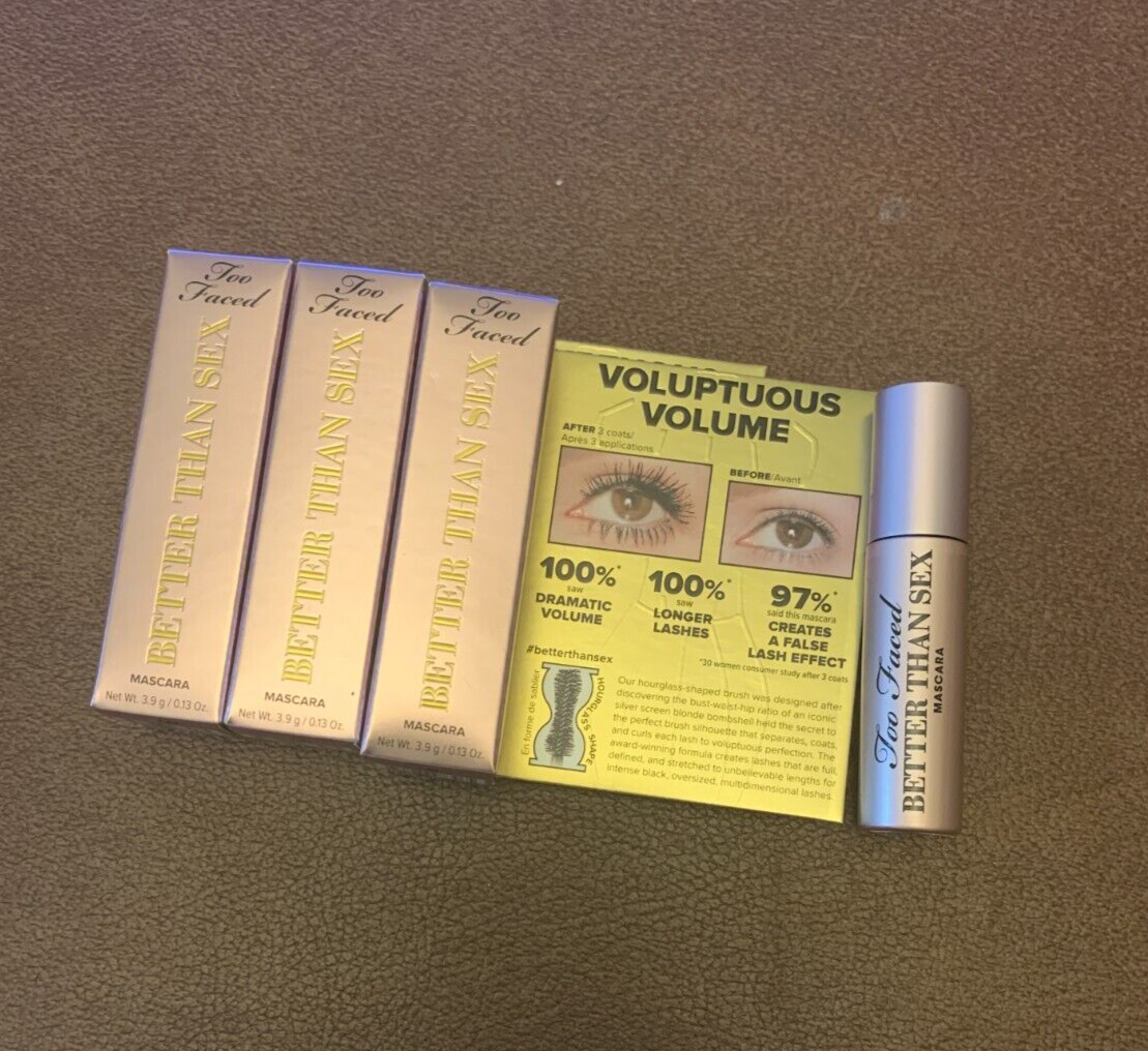 Too Faced Better Than Sex Mascara Minis, Black eBay