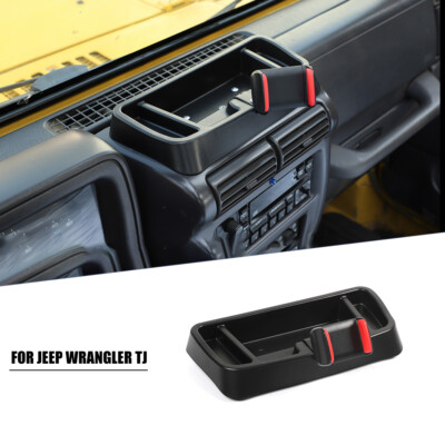 Multi-Function Phone Mount & Storage Tray For 1997-2006 Jeep Wrangler TJ – 360° Rotating, Dash Organizer