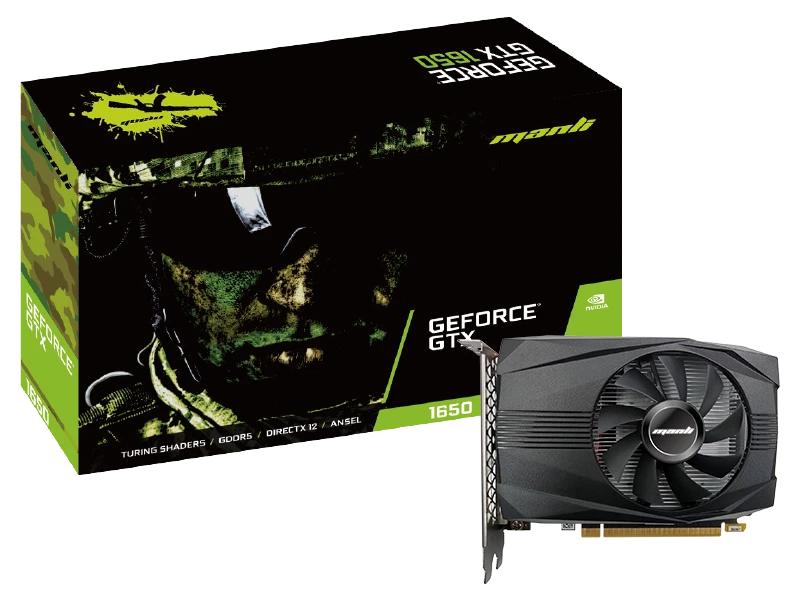 MANLI NVIDIA GeForce GTX 1650 4GB GDDR6 PCI-E Video Card DVI HDMI