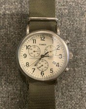 timex weekender chrono green
