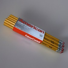 Vintage AMERICAN Pencils 12 Pack ~ Wood Lead No. 2 Pencil Dozen ~ Made in USA