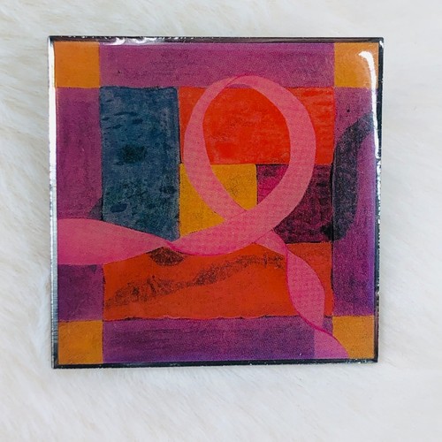 2006 Amoena Pink Ribbon Breast Cancer Awareness Month Enamel Lapel Pin